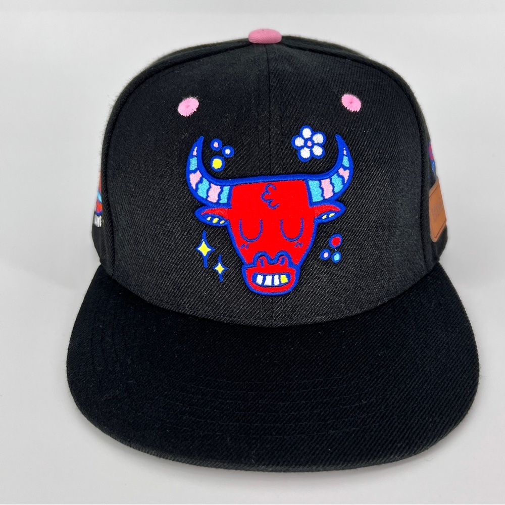 Chicago Bulls x Blake Jones Artist Hat Serie Snapback Hat Floral Cartoon Graphic